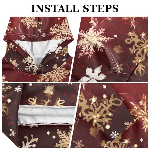 Kids Hoodies Sweaters Christmas Xmas Snowflake Hooded Sweatshirts with Big Pockets for Boys Girls B04003803