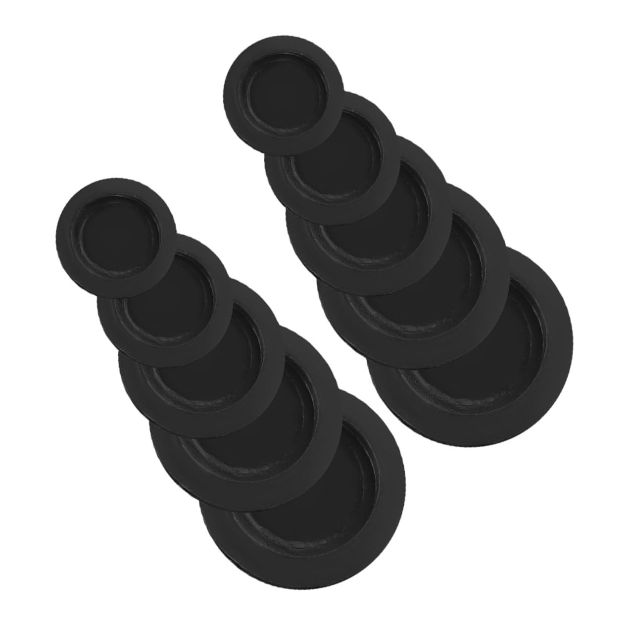 Milisten 10pcs Rubber Round Piggy Bank Plugs Assorted Reusable Saving Bank Stoppers Covers for Deposit Boxes and Statues Black