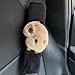 Zigihos 2 PCS Seat Belt Cover Pad, Cute Kawaii Animal Capybara Seatbelt Covers for Kids, Soft Seatbelt Cushion, Car Seat Strap Pads (Black(A))