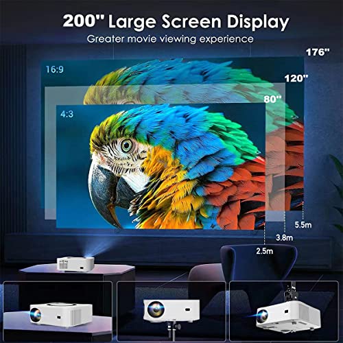 Sky Candybar Projector With 5G Wifi And Bluetooth,9000L Full Hd 1080P Supported 4K Portable Outdoor Projector,Home Projector Compatible With Hdmi In,Laptop,Usb,Tf,Ios And Android Phone #TOP7