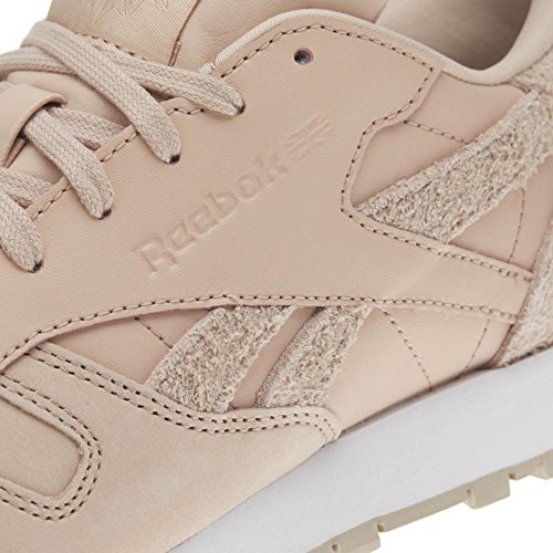 Image of Reebok Women's Classic Leather Gymnastics Shoes, Beige PRM Bare Parchment White, 7.5