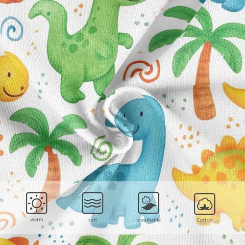 Joisal Toddler Girls Underwear 2t Cotton Cute Panties Girl Fancy Kids Briefs Undies Cute Cartoon White Dinosaurs3