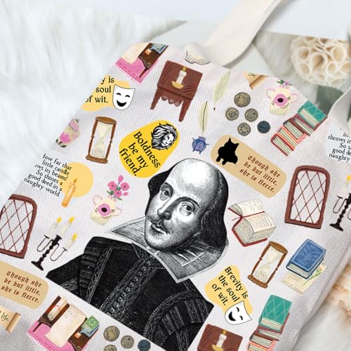 Bolso tote para amantes de la literatura con frase 'Brevity is the Soul of Wit' - G2TUP miniatura 5