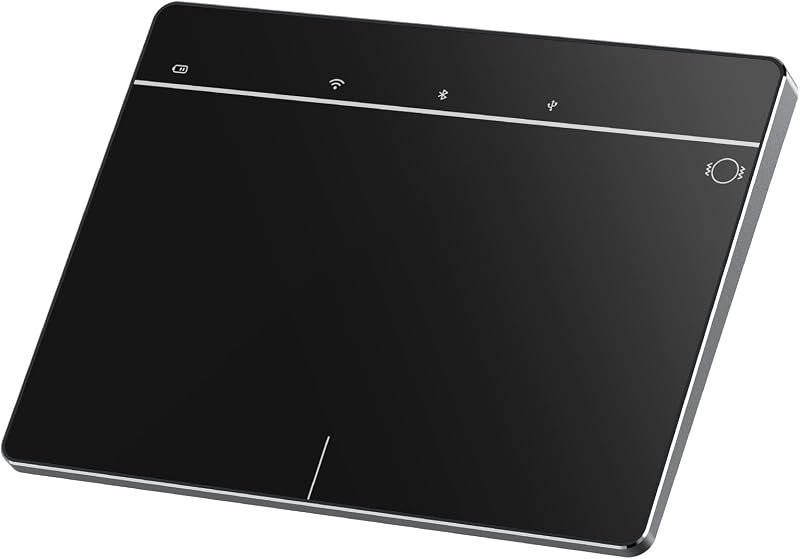 Homiguar Wireless Bluetooth Trackpad for Windows 10 & 11, 3-in-1 Connectivity Modes,High Precision Control, Portable Multi-Touch Gestures touchpad for PC & Laptop (Black)