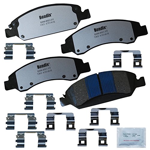 Image of Bendix Fleet Metlok PBD1363 Semi-Metallic Front Brake Pads for Escalade,ESV,EXT,XTS,Avalanche,Cheyenne,Express 1500,Silverado 1500 Classic,LD,Suburban,Tahoe,GMC Savana Sierra,Limited,Yukon,XL