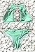 CUPSHE Fashion Women’s Hot Peppermint Wind Bikini Set Beach Swimwear Bathing Suit (M) Green