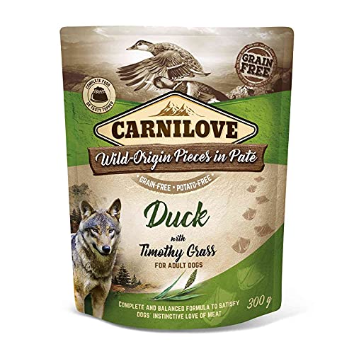 Produktbild von Carnilove Dog Paté Ente mit Timothy-Wiesengras - 12 x 300 g