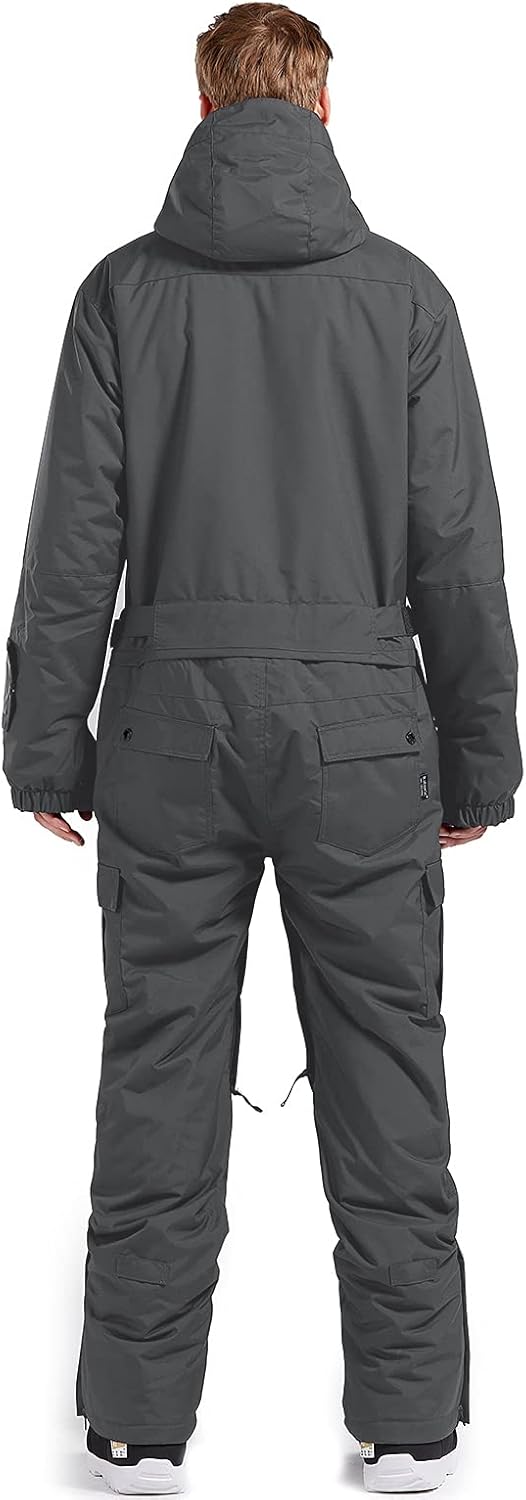 BGX Mens Waterproof One Pieces Snowsuits Winter Ski Suits Snowboard Jumpsuits Jacket for Skiing Outdoor Sports with Hooded