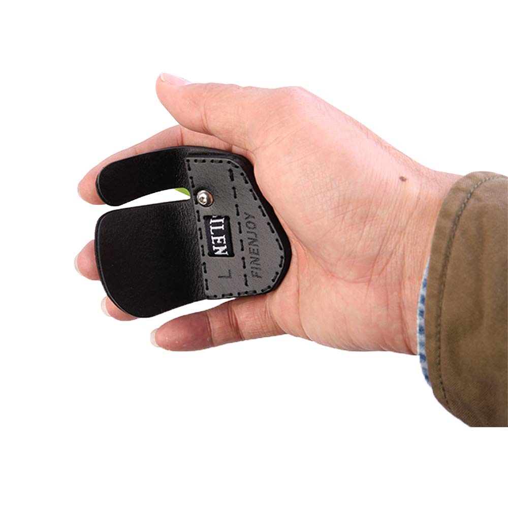 BICASTER Archery Finger Tab Genuine Leather RH Finger Guard (Medium)