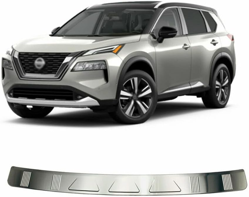 Outside Rear Door Plate Scuff Sill Molding Trim Fits for Nissan X-Trail Rogue 2021-2023 Stainless Steel
