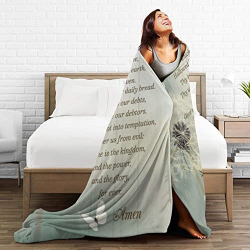 Dandelion The Lord's Prayer Novelty Blanket Soft Flannel Fleece Throw Blanket Super Soft Lightweight For Couch 50"X40" #TOP3