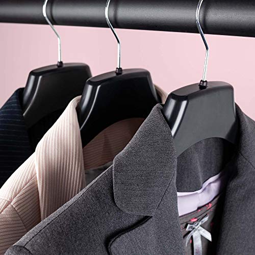 Hangerworld 10 Stabile Kunststoff Kleiderbügel 42cm Schwarz Ideal Für Oberkleidung