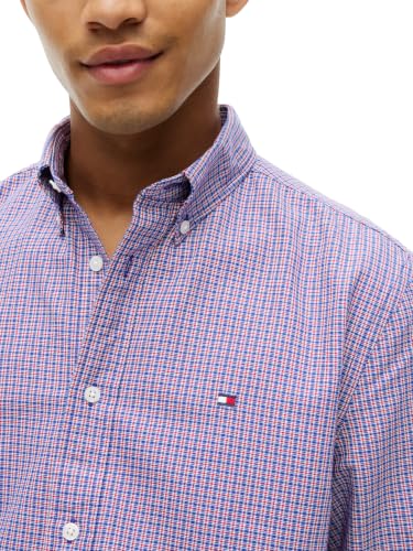 Image of Tommy Hilfiger Men's Long Sleeve Oxford Shirts in Regular Fit, Men's Button Down Shirts, Also Available in Big and Tall