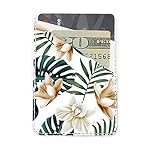 Palm-Tree-Leaf-Flowers-Adhesive-Cell-Phone-Credit-Card-Stick-On-Wallet-Holder-Phone-Pocket-Pouch-Sleeves-for-iPhoneSamsung-Android-and-All-Smartphones