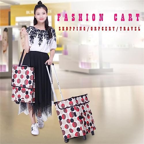 MaGiLL Einkaufstrolley, Einkaufstasche auf Rädern, Rucksackgurte, zusammenklappbarer Mehrzweckwagen für Damen, Picknick, Wäsche – Bild 4