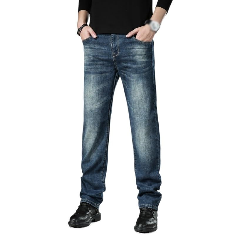 Basic Jeans Casual Stretch Pants Slim Business Retro Jeans2