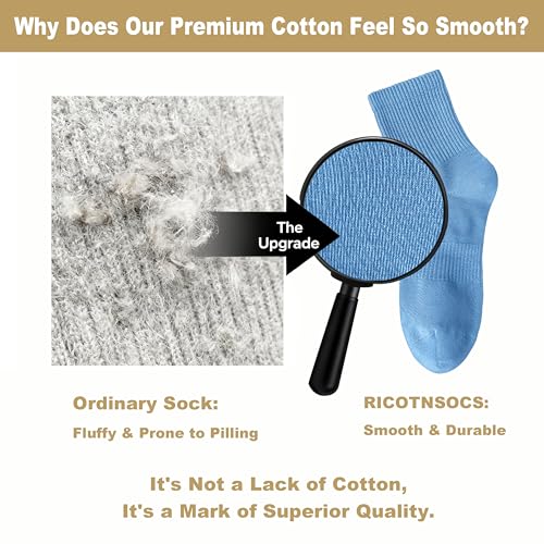Image of Womens Cotton Anti-Pilling Quarter Crew Socks | Moisture-wicking, Odor-control, Lightweight, Office /gym, 7-pair, US 6-10