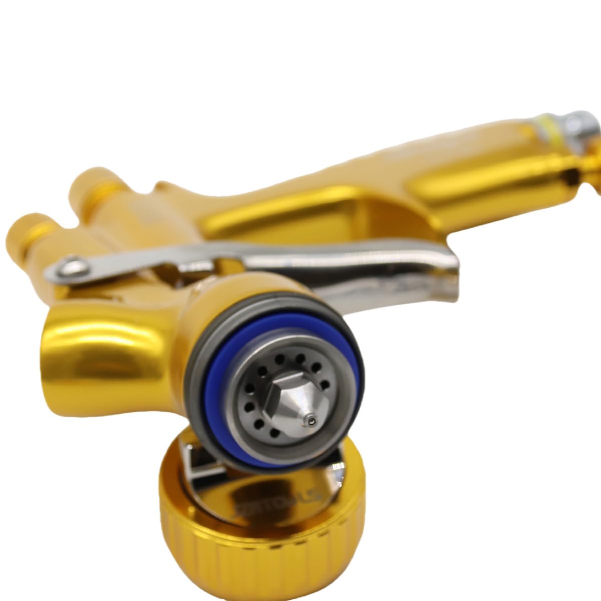 HVLP - Pistola pulverizadora de pintura profesional por gravedad, capacidad de 600 ml, boquilla de acero inoxidable de 1,4 mm, con regulador de presión para pintura a base de agua (boquilla