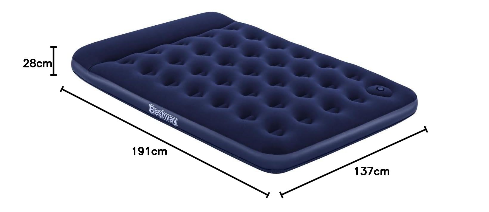 Bestway 75" x 54" x 11"/1.91m x 1.37m x 28 cm Air Mattress Full Built-in Foot Pump