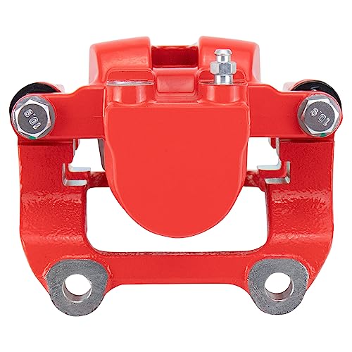 Image of TRQ Rear Right Brake Caliper w /Bracket Performance Red Passenger Side | For 2005-2016 Chrysler 300 2009-2016 Dodge Challenger 2007-2016 Charger 2005-2008 Magnum