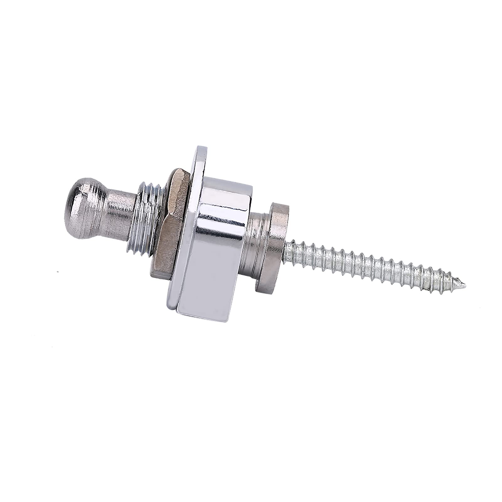 Strap Lock, Easy To Install Metal Construction AntiCorrosion Long Time Use Guitar Strap Lock Black, for Instrument Lovers Electric Guitars Use Repair Master (Silver)