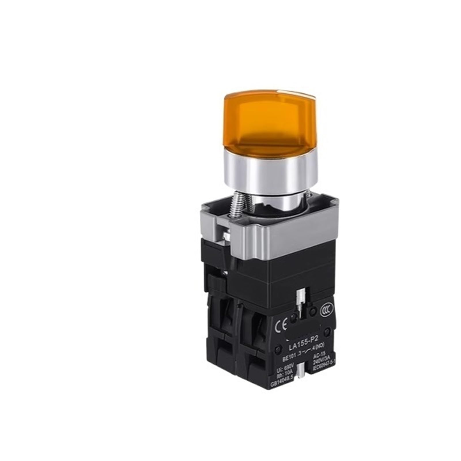 Przycisk przełącznika pokrętła 22 mm Natychmiastowy przełącznik obrotowy LED Light Snap 3-pozycyjny włącznik/wyłącznik zasilania 6V12V24V220V380V110V TURN(LOCKING_6V)