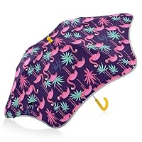 Kids Umbrella Cute Pink Flamingo Windproof Folding Stick Umbrellas for rain Toddler Cute Umbrella for girls & boys