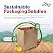 DURO 10x6.75x12 Brown Paper Gift Bags with Handles, Recycled Kraft Brown Paper Shopping Bags with Handles Bulk for Party Favors and DIY - Pack of 250