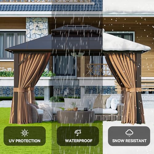Aoxun 10'X12' Hardtop Gazebo thumb #4