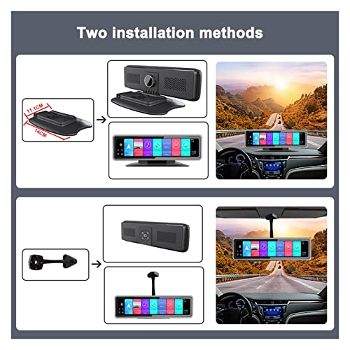 Bluavido 4 Cameras 4G Android 9.0 Car Dash Cam Gps Navigation Hd 720P Video Recorder Dashboard Dvr Wifi App Remote Monitoring ( Color : 12 Inch Android 9.0 , Size : 32G ) #TOP3