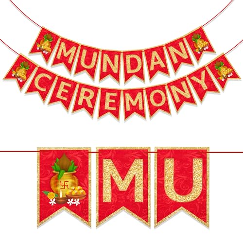 Image of Wobbox My First Hair Cut Banner, Mundan Ceremony Banner, Mundan Ceremony Decoration Items (FP4616)
