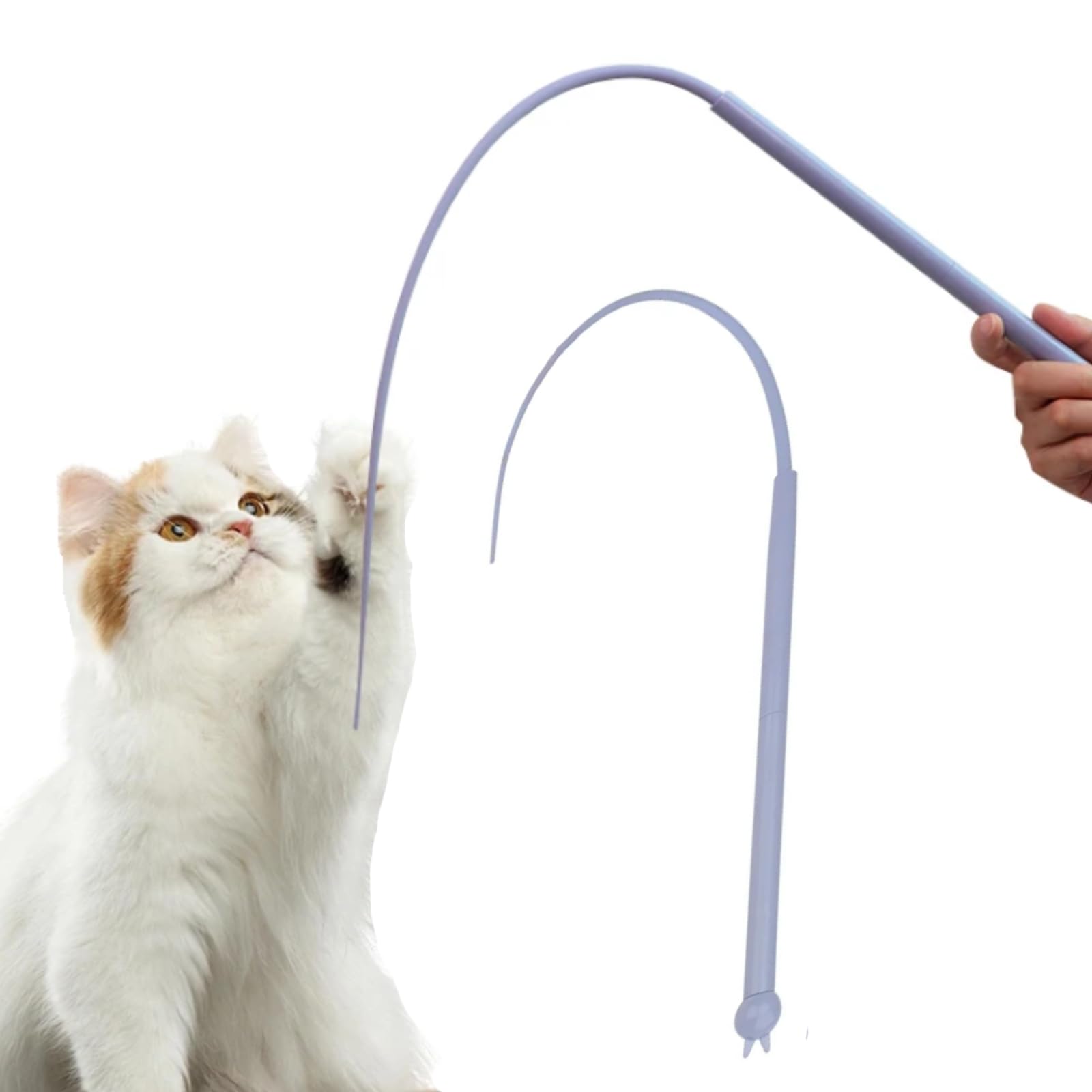 YFFSFDC 猫 おもちゃ猫じゃらし 人気 ネズミのしっぽシリコン製 ネズミの形をした猫の杖 猫 鼠の尻尾 釣り竿 猫用おもちゃ 歯磨きストレス解消 運動不足とストレス解消ペットおもちゃ (ブルー)