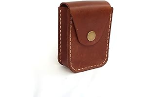 Hand Crafted Genuine Leather Cigarette Case Retro Flip Top Handmade Pouch Holder with Belt Loop