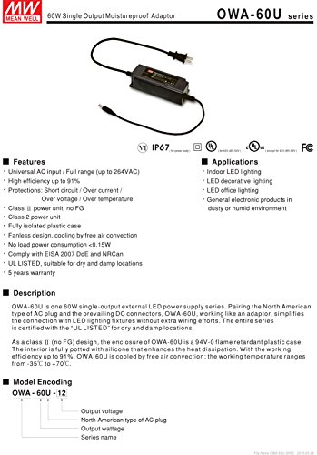 Image of LED Driver Single Output Switching Power Supply, 60W 2.5A 24V