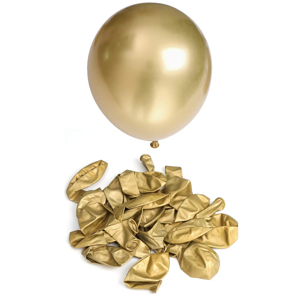 Buy Metallic Gold Balloons 12 inch 50pcs Party Balloons Birthday Helium