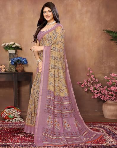 Image of Yashika Linen Blend Womens Saree