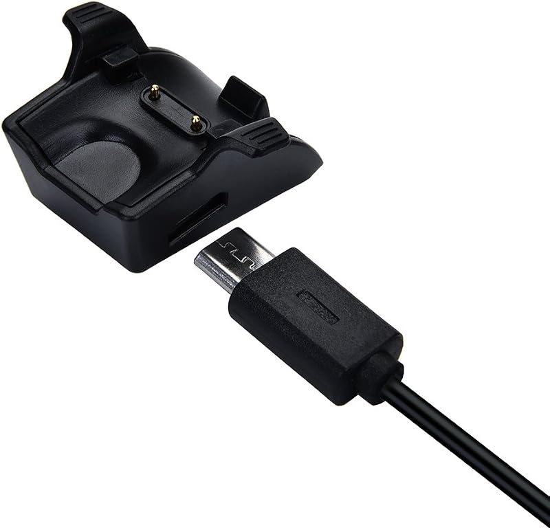 Austuo 2 db USB töltőkábel Huawei Honor Band 5/4/3 és Huawei Band 4/4Pro/3Pro/2/2Pro okoskarkötőkhöz, elvesztés elleni biztosítókötéllel