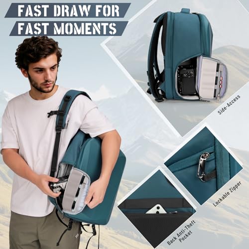 Mochila para cámara con carcasa rígida y compartimento para laptop 15.6" miniatura 4