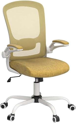 Miniatura 5 de Mimoglad Silla de oficina ergonómica de malla con respaldo alto, soporte lumbar ajustable, cojín de asiento grueso (moderno, jazmín)