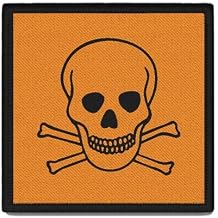 ALFASHIRT Patch 40x40mm Danger Symbol Death Life Danger Skull Bones Poisoning #42754