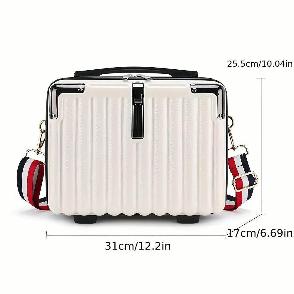 ZBDZSW Petite Trousse de Maquillage Portable réseau Rouge Grande capacité Sac de Maquillage pour Soins de la Peau Sac de Rangement de Maquillage pour Femme Voyage 14 Pouces