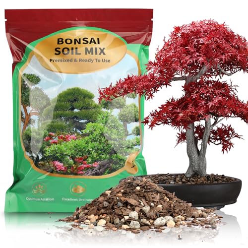 GOTVUGE Professionelle Bonsaierde mit verbesserter Luftdurchlässigkeit und Drainage – Hochwertige Pflanzerde für Bonsai | 1 L Premium Bonsai Substratmischung