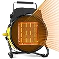 Outdoor Heaters for Patio - 1500W Portable Electric Garage Heater with 2S Fast Heating, Overheat Protection, Patio Heaters for Outdoor, Greenhouse, Room, Garage, Tent, Indoor Use