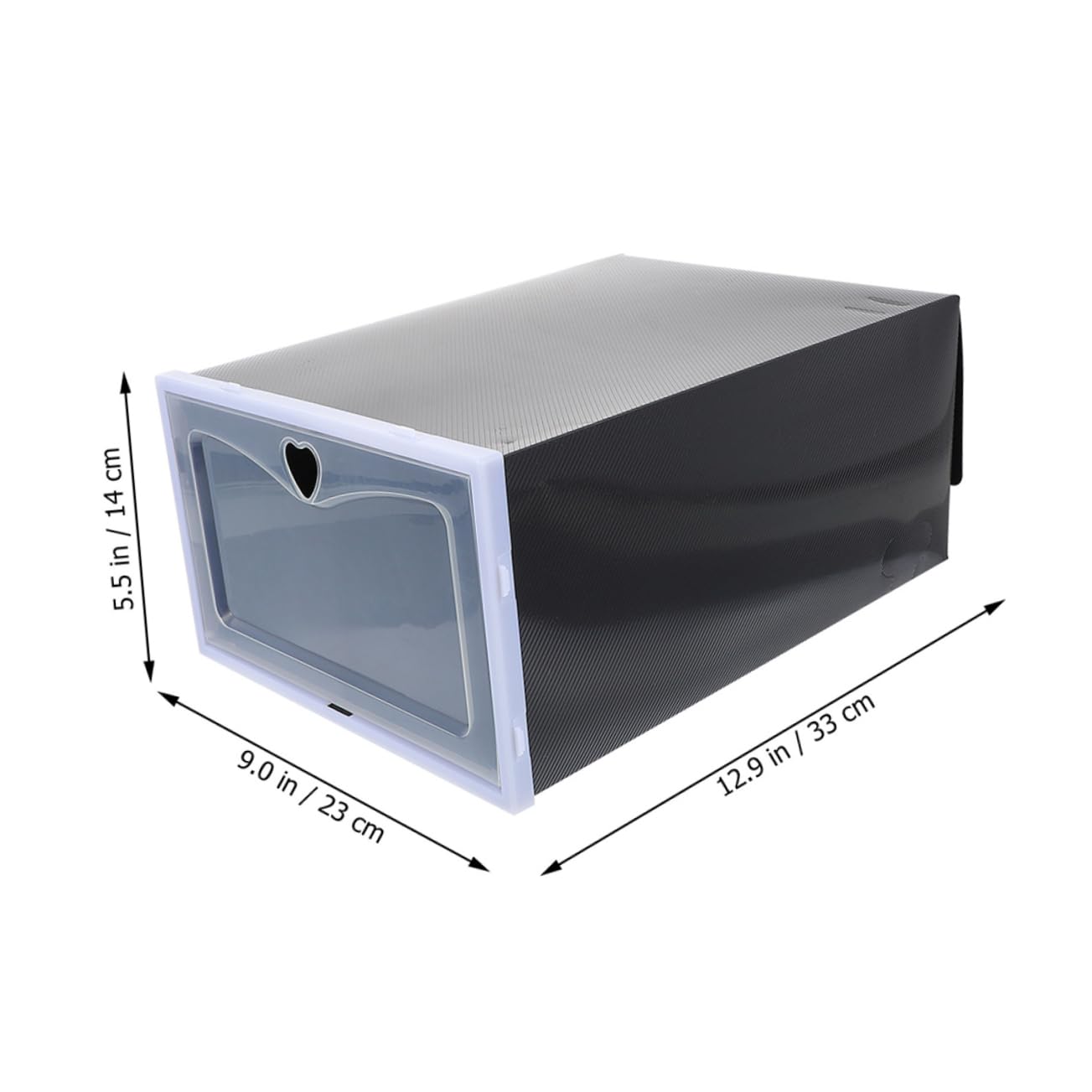 Scatola Organizer per Scarpe 6 Pezzi Pp Nera Struttura Cassetto | Design Forato Traspirante, Accesso Comodo, Robusta e Resistente, per Ordine Nell'armadio e Nelle Stanze