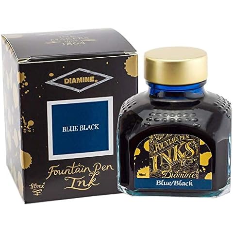 Diamine 80ml Blue/Black fountain pen ink bottle Cover
