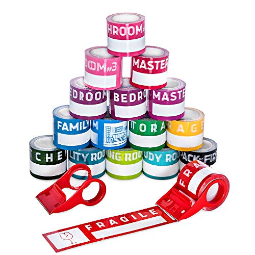 Home Moving Tape, Room Labeled Tape, Tape by Room, 12800 inch