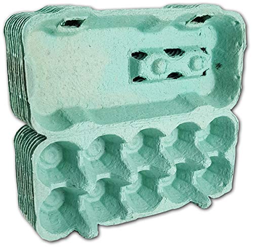 Ingbertson Eierkartons für Eier/Eierschachteln für Hühnereier ohne Aufdruck Eierpappen Eierhöcker Eierlagen Eierschachteln (10, für je 10 Eier, grün)