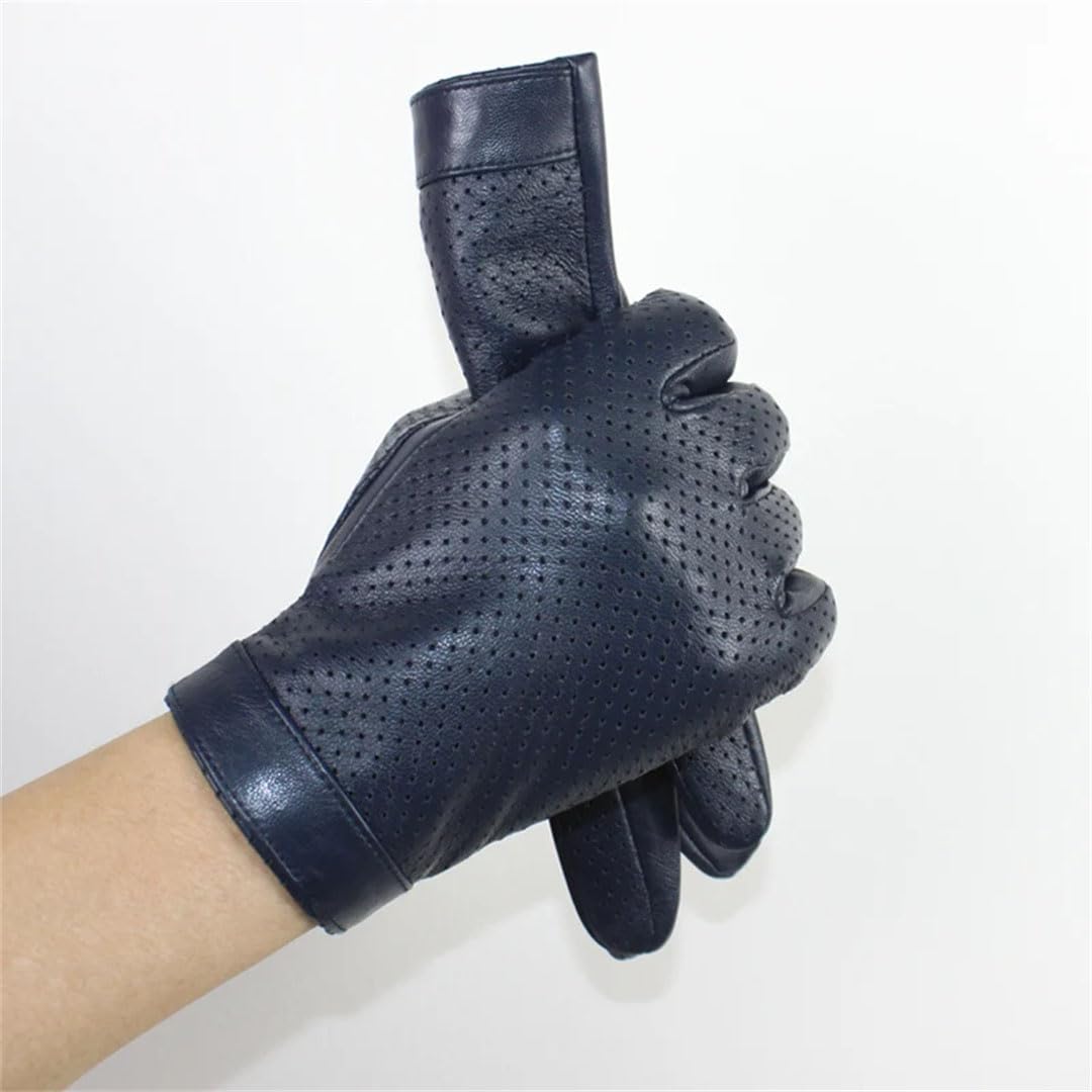 Gants en cuir pour homme en maille respirante pour écran tactile