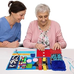 Dementia Fidget Blanket voor dementieactiviteiten, volwassenen, voor senioren, Alzheimer therapie-hulpmiddelen, therapiehulpmiddel