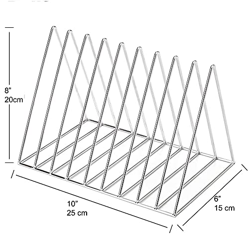 Image of Zepdos Magazine and Newspaper Stand for Table, Office Desk Book Organizer, File Stand (Pack of 1)